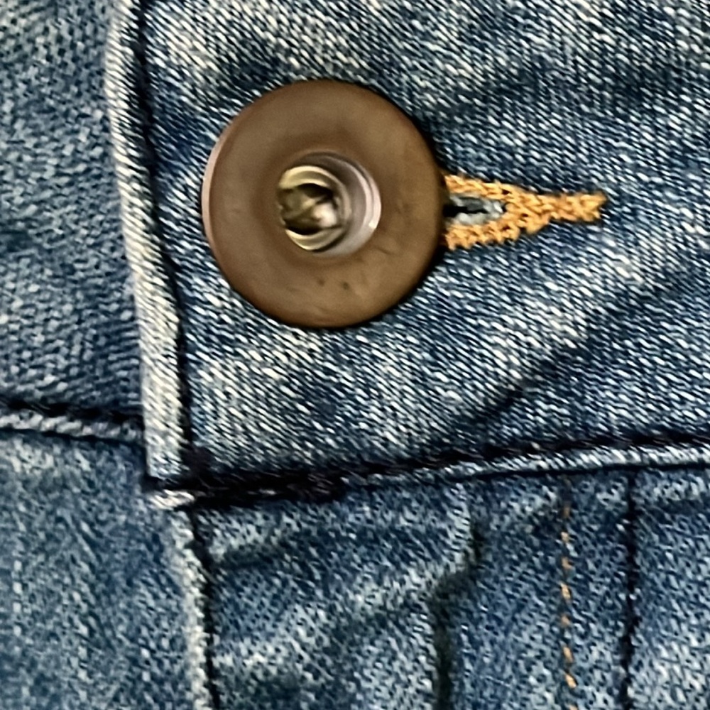 Denim Micro Mini Skirt Size 3 Spandex Distressed - Picture 4 of 12